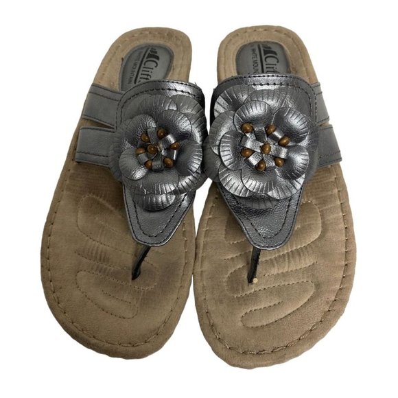 Clarks Women's Gray Sandals - Picture 3 of 7